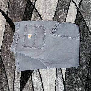 CARHARTT GRAY RUGGED FLEX RELAXED FIT CANVAS WORK PANT PRICE FIRM